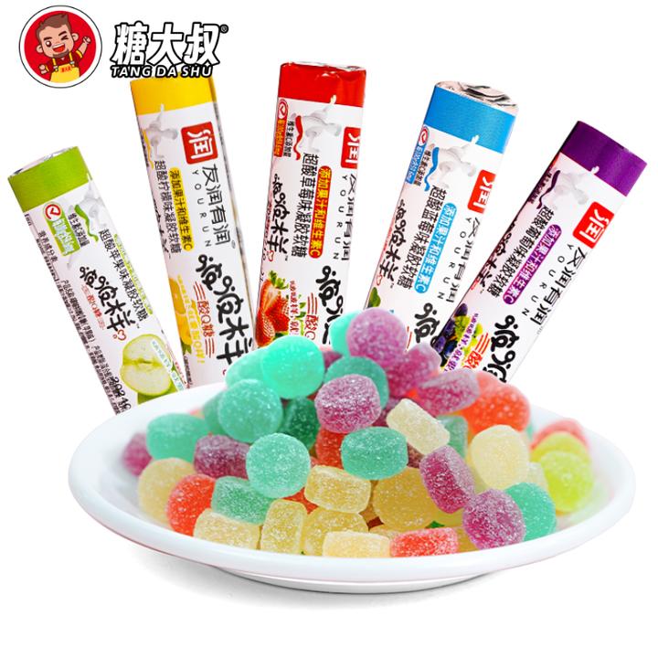 糖大叔酸Q糖啵啵样软糖童年酸甜小零食维C橡皮果味怀旧节儿时糖