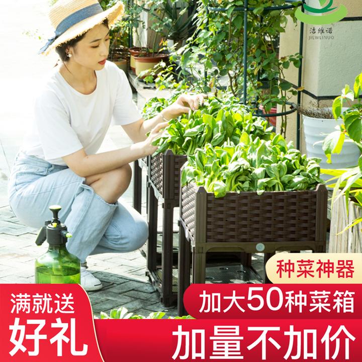 家庭固定种植专用箱种菜盆多层塑料花盆长方形槽特大家用套餐神器