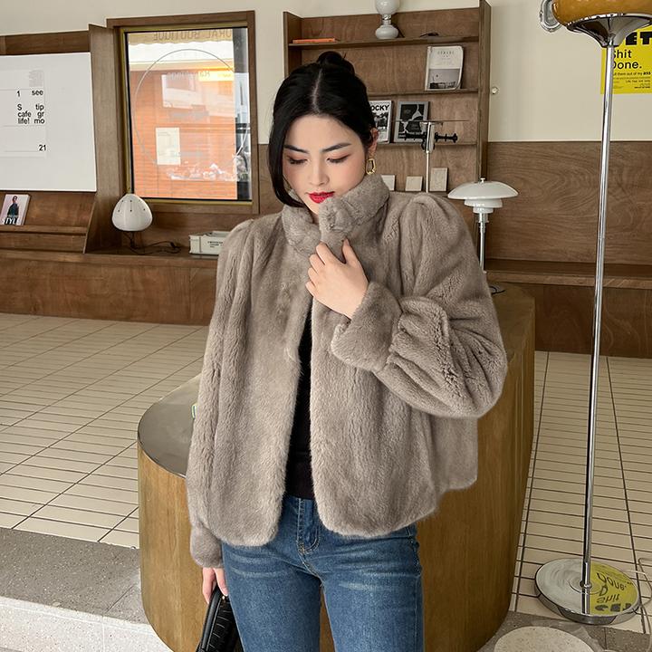 【伊兰佳人】豪门千金!2024海宁新款进口整貂立领年轻时尚女外套