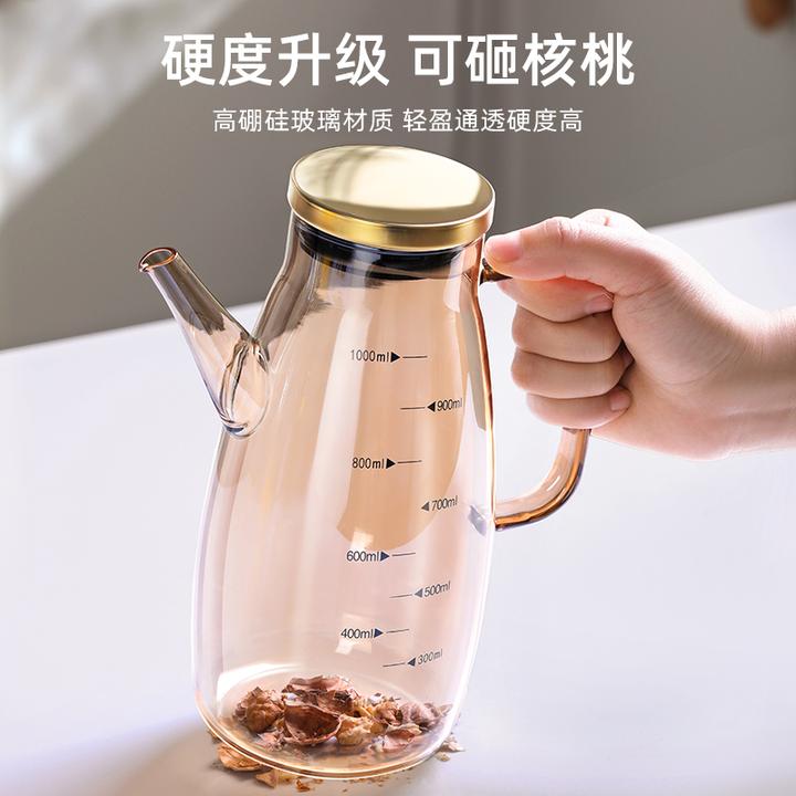 玻璃油壶厨房专用家用不挂油新款油瓶酱油醋调料瓶油壺装油瓶