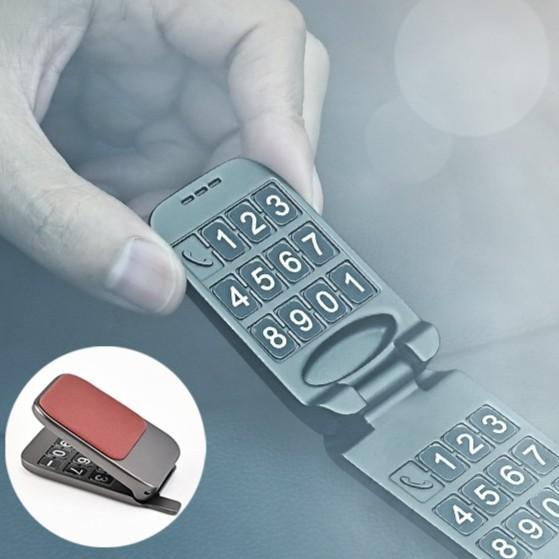 高档金属临时停车牌双号码挪车临时牌隐藏式挪车号码装饰摆件用品