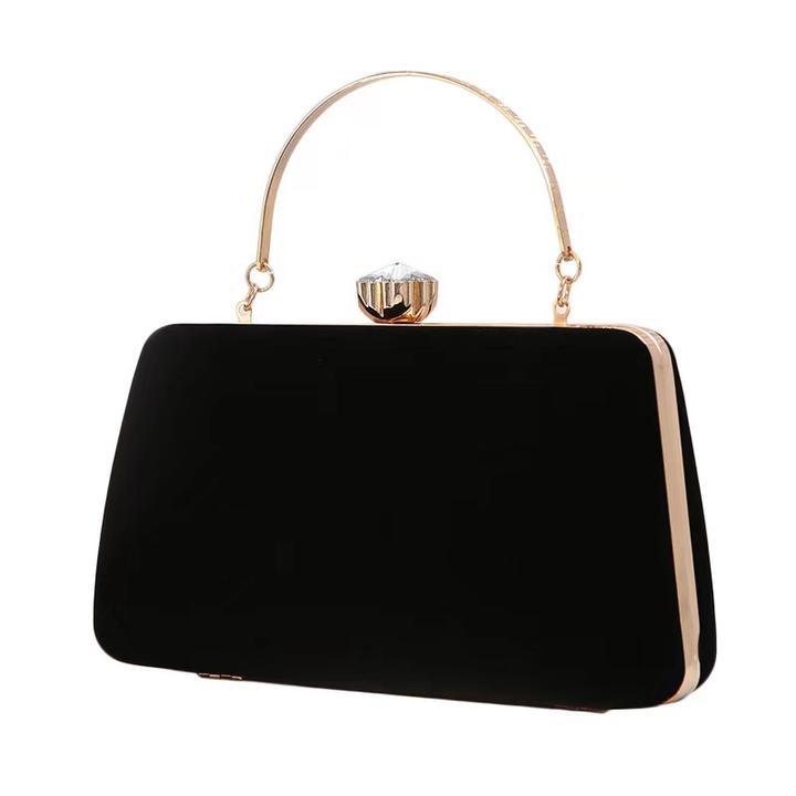 美爱【贵妇包】新款气质丝绒宴会欧美风晚宴派对晚装礼服手提拎环