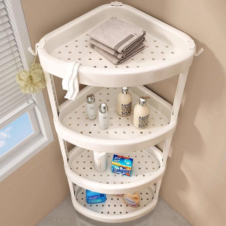 家用浴室卫生间置物架多层收纳架厕所洗手间夹缝架落地式脸盆架