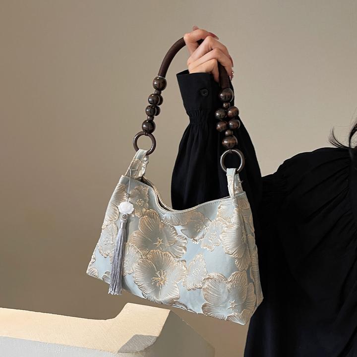 超火小众包包女2024新款百搭新中式单肩腋下包国风刺绣手提汉服包