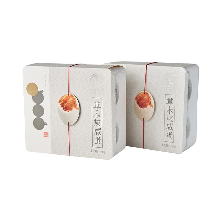荣锦本味传统工艺制作薄盐腌制古法草木灰咸鸭蛋420g即食真空营养