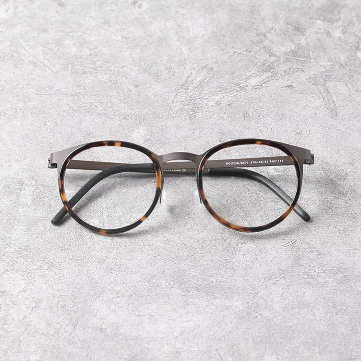 原版圈形 x 姜文同款日系纯钛近视眼镜框复古圆框男女可配近视8g
