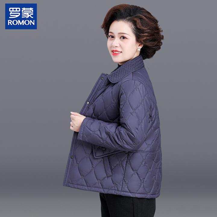 罗蒙名牌妈妈装冬季气质保暖棉衣2025新款中老年女装冬装短款棉袄
