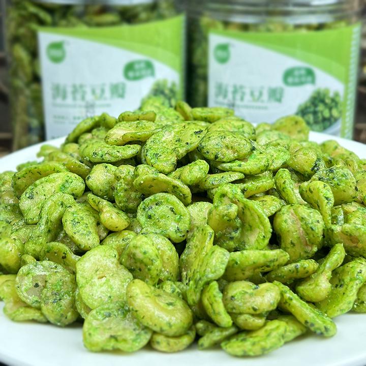 海苔豆瓣开罐即食 酒店餐饮宴席摆盘下酒菜 休闲零食小吃酥脆蚕豆