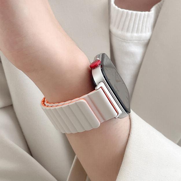 适用华为watch fit4/3新款4pro磁吸硅胶回环FIT4双色时尚替换带