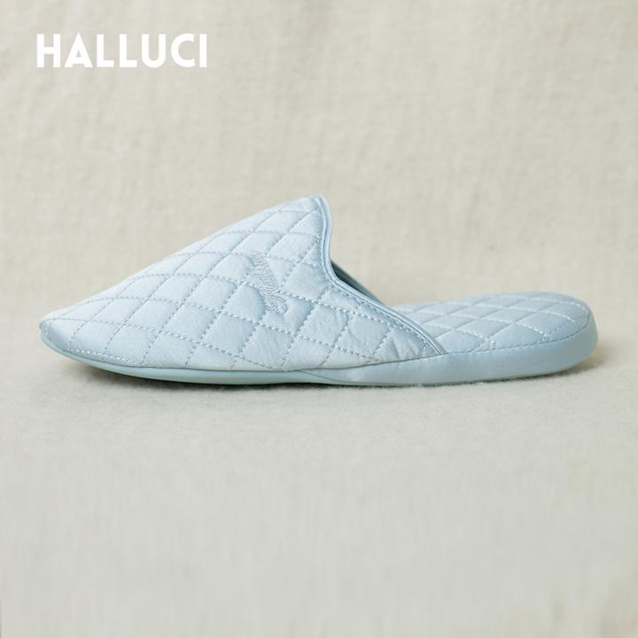 Halluci奢华缎面家居男女情侣款结婚拖鞋 轻便防滑居家软底舒适
