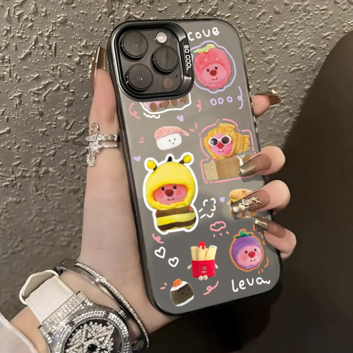 蜜蜂小海狸适用苹果16华为荣耀vivo/iqoo/oppo小米红米彩银手机壳