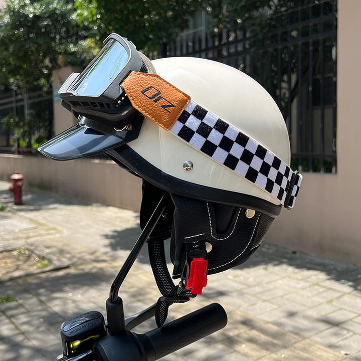 复古头盔摩托车头盔男女日式哈雷可拆卸半盔夏季电动车3C认证国标