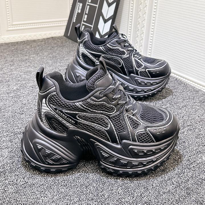 10CM内增高女鞋2025春秋新款厚底老爹鞋网红百搭小个子显瘦运动鞋