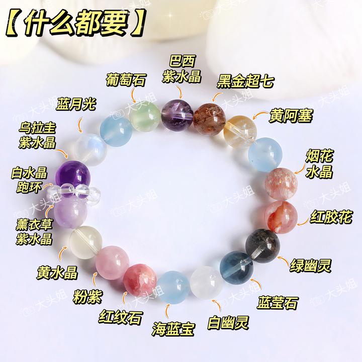 【什么都要】红纹石海蓝宝蓝月光黑金超七设计款  配证书 礼盒装