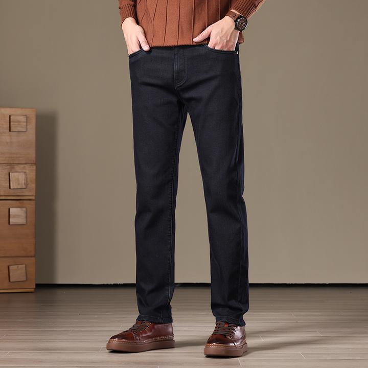 飞过海牛仔裤男直筒秋冬季新款男装厚款弹力牛仔裤男士潮流时尚裤