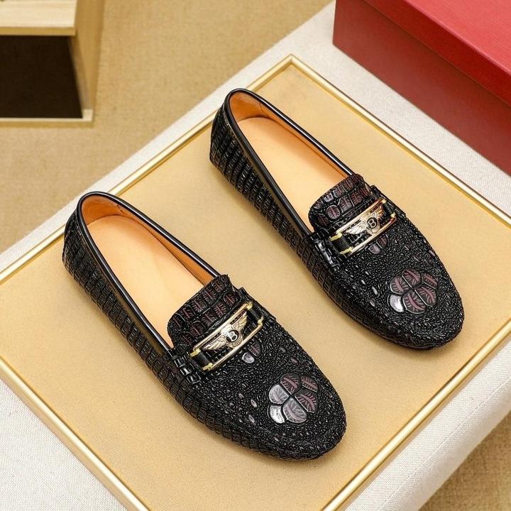 欧洲站真皮潮牌套脚英伦休闲百搭男士豆豆鞋男一脚蹬高档潮鞋