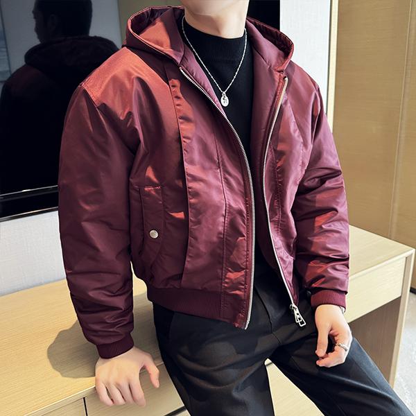 美式复古工装连帽飞行员夹克男士外套秋冬款休闲宽松轻奢痞帅棉服