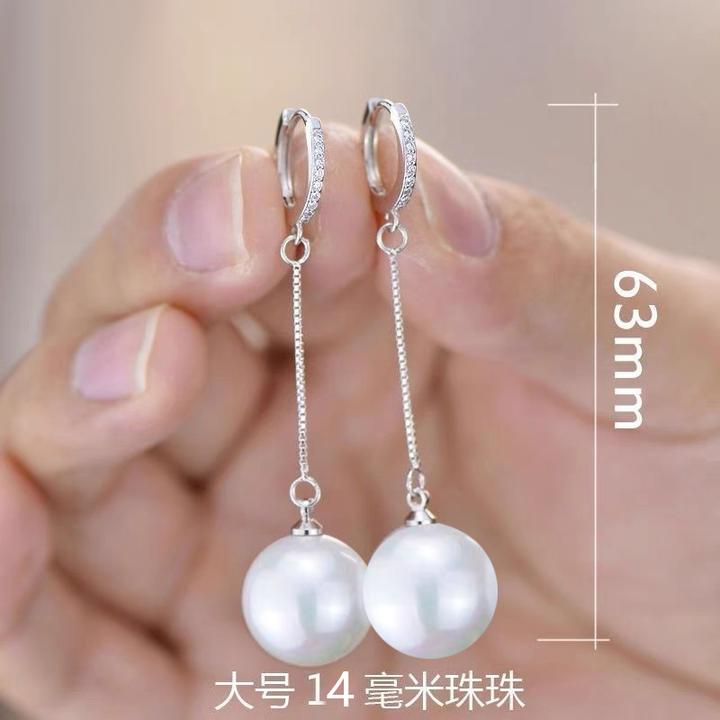 925银耳饰 专柜气质时尚s925纯银耳环女爆款网红显瘦长款耳坠耳饰