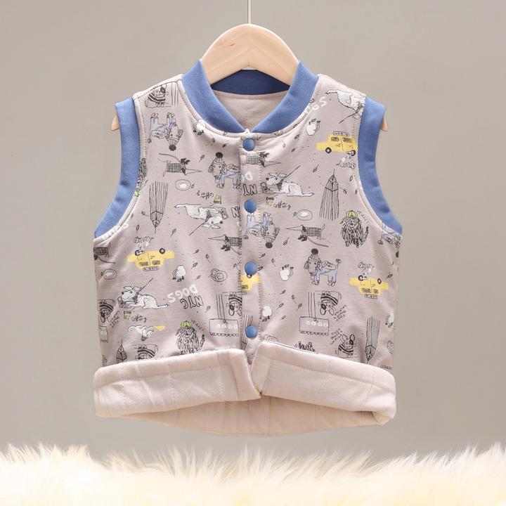 儿童马甲秋冬内穿夹棉背心女童棉加厚男童保暖冬装坎肩 7190/7191