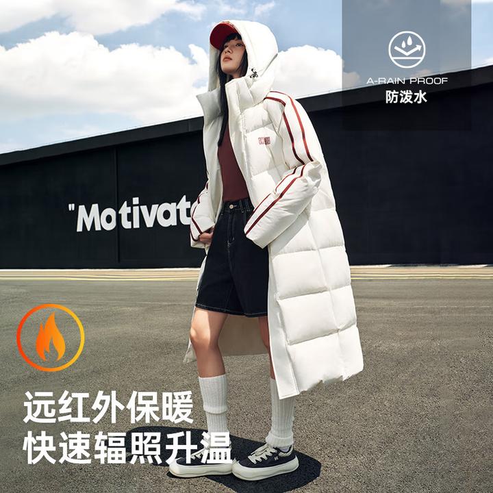 安踏【国潮线】速暖羽绒丨长款男女同款25冬季新款宽松刺绣保暖上装