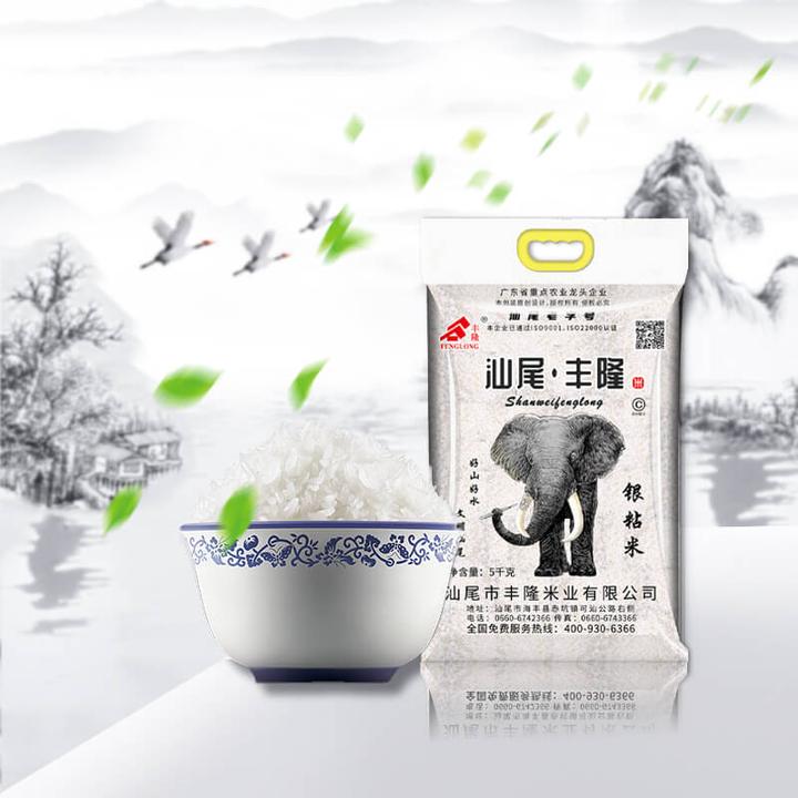 【丰隆】银粘米5kg真空经典大象晚稻新米营养香软糯好吃的大米健康