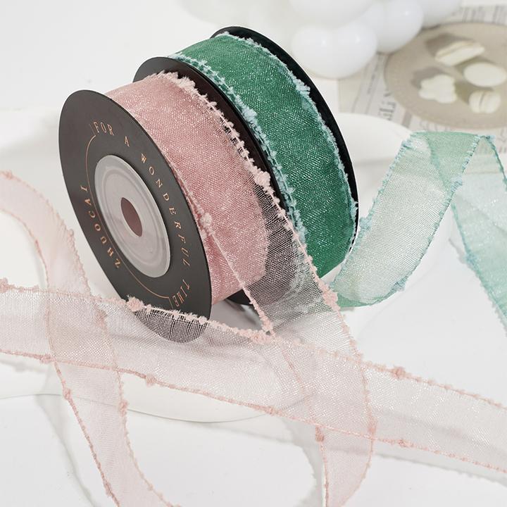 1.5厘米鲜花包装雪纺纱丝带花束彩带礼物蛋糕绑带蝴蝶结装饰缎带