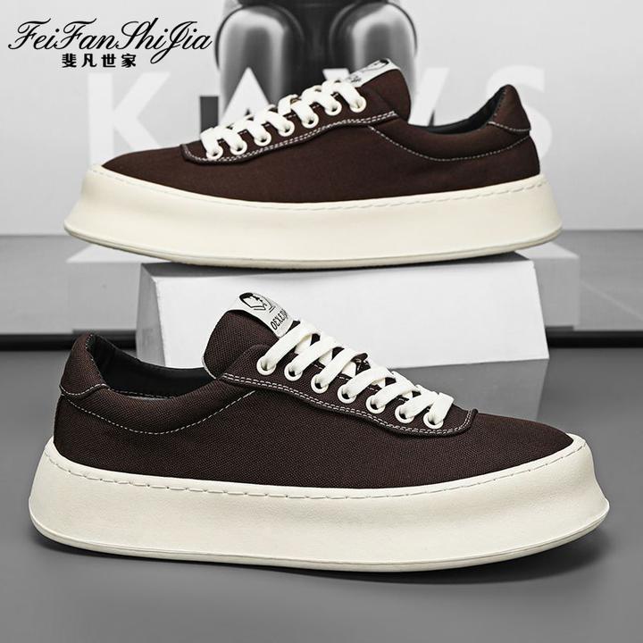 斐凡世家2025新款夏季休闲透气薄款低帮帆布鞋爆款百搭男士板鞋子