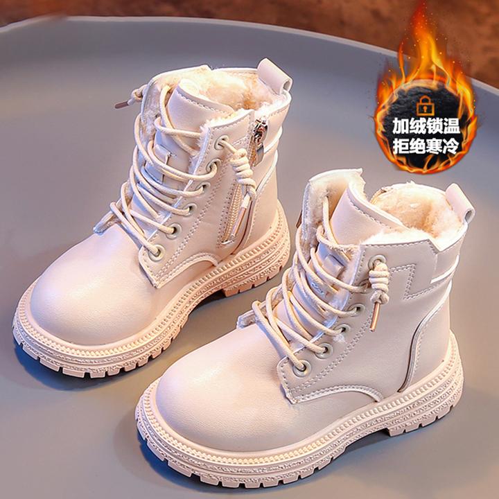 女童鞋马丁靴2025秋冬季新款儿童短靴小女孩加绒加厚大棉炸街靴子