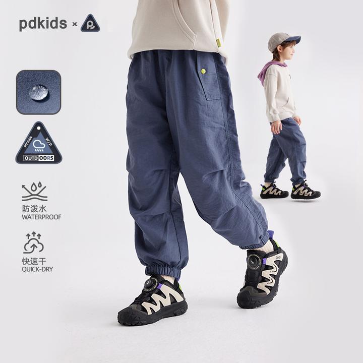 咕噜日记儿童【软软壳塔丝隆4级耐磨】速干拒水户外工装裤