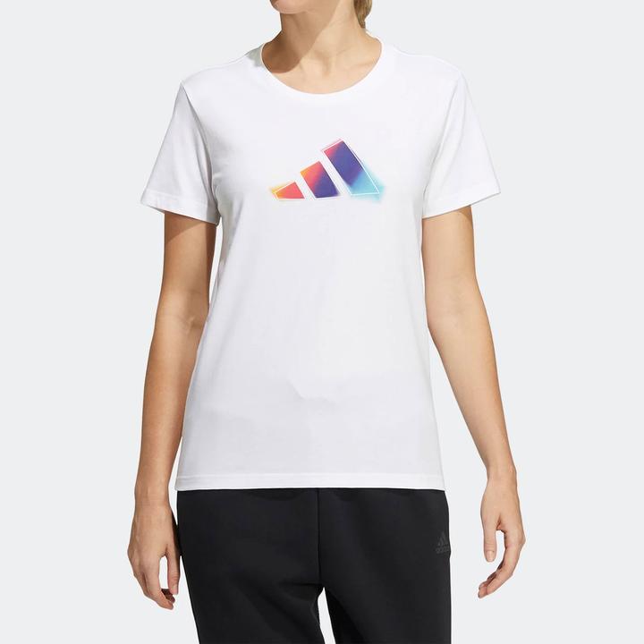 Adidas/阿迪达斯正品2022新款夏季圆领休闲女款运动T恤HE9979