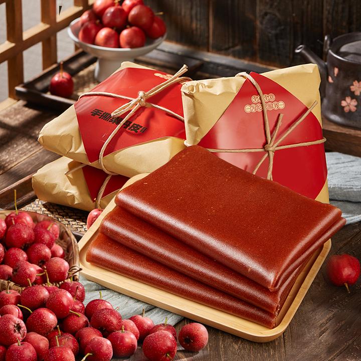 手撕果丹皮大片传统工艺酸甜好吃怀旧童年小零食山东专场美食