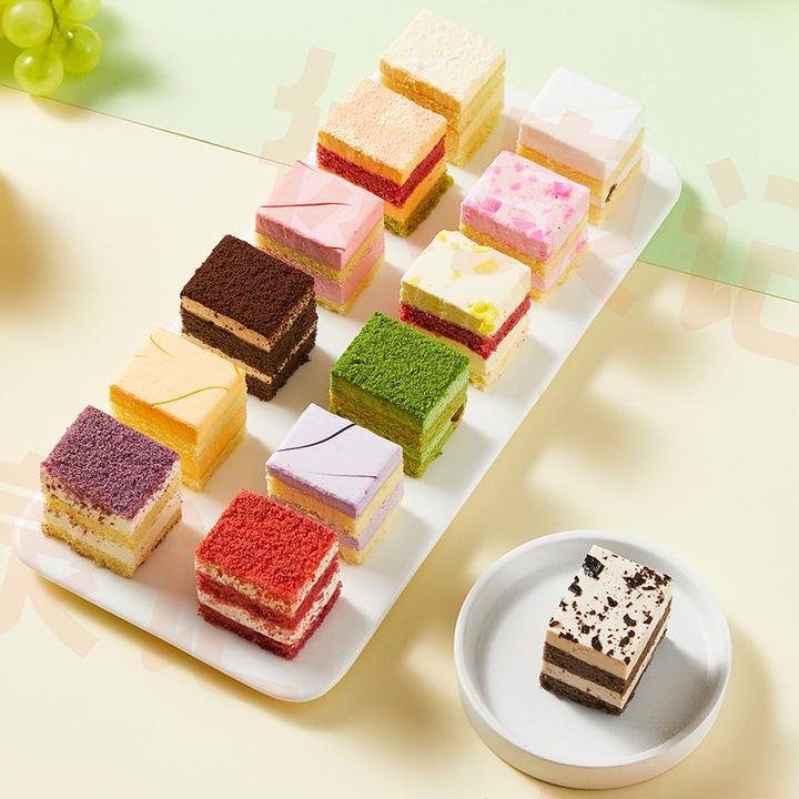 徐泉记爆款慕斯小方块蛋糕解冻即食网红提拉米苏抹茶商用摆摊30枚