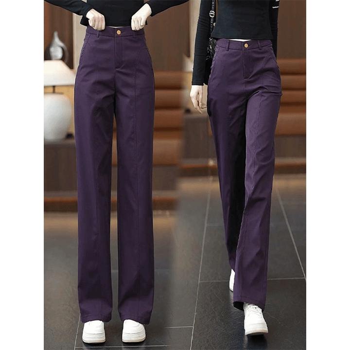 垂感直筒裤女宽松显瘦2024秋冬装新款高腰窄版西装阔腿休闲裤子潮