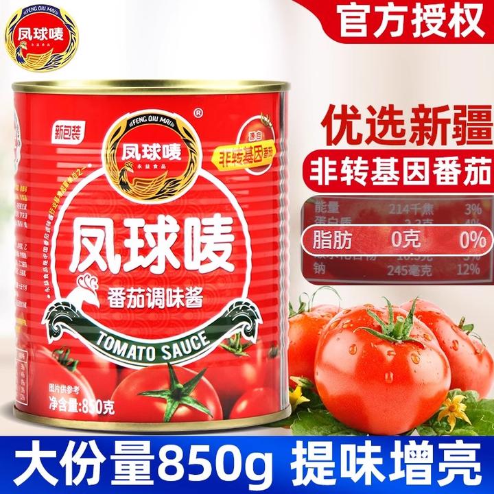 凤球唛番茄酱商用850g厨房炒菜烧烤调味酱番茄沙司西红柿酱蕃茄酱