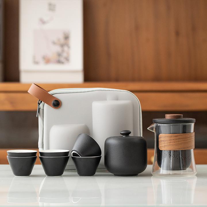 户外露营车载便携式旅行茶具套装简约防烫过滤旅行套装高端全套