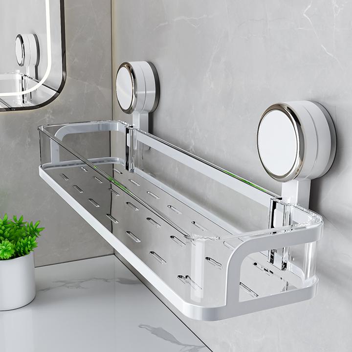 吸盘置物架浴室壁挂厕所洗手台洗漱用品挂墙架免打孔卫生间收纳架