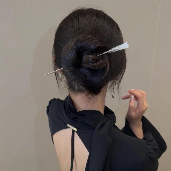 MINGFANXI/名梵希木兰花发簪女古风盘发钗子步摇汉服