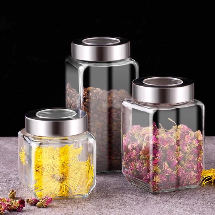 食品级玻璃密封罐储物瓶泡菜坛子茶叶蜂蜜空陈皮杂粮收纳盒储存罐