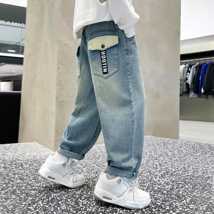 秋季男童柔软舒适透气中大小童时尚高端简单潮酷痞帅童装休闲裤