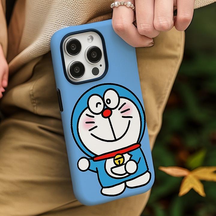 【叮当猫】菲林二合一适用苹果16promax手机壳iphone13/4可爱15防摔