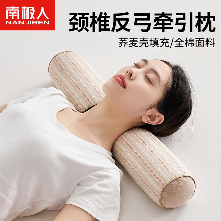 圆柱荞麦枕头护颈椎助睡眠枕芯家用一对新款整头睡觉专用单只