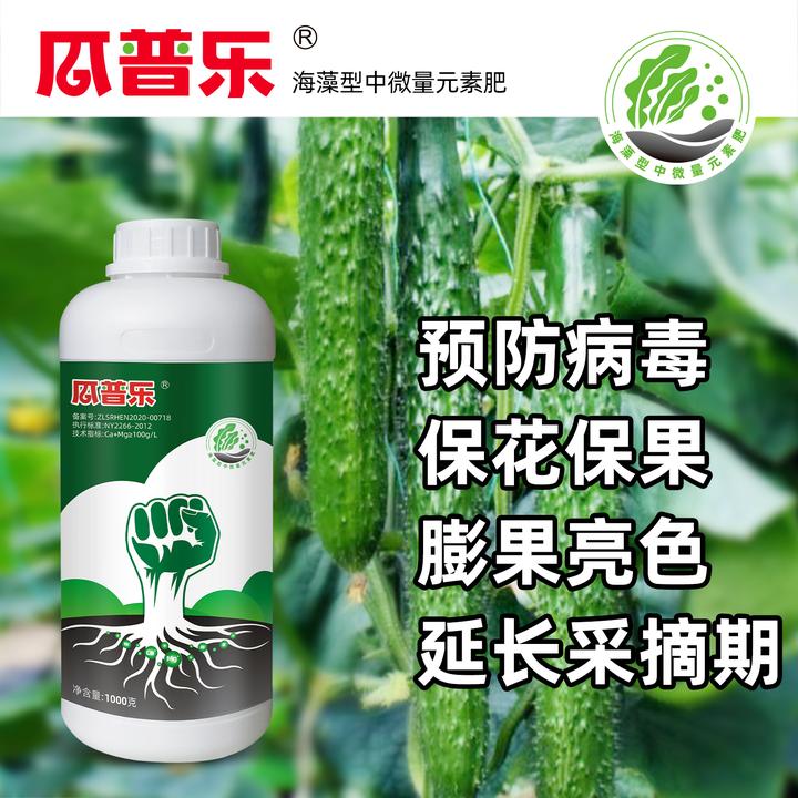瓜普乐海藻型中微量元素水溶肥钙镁硫硼锌铁黄瓜等蔬菜肥厂家直发