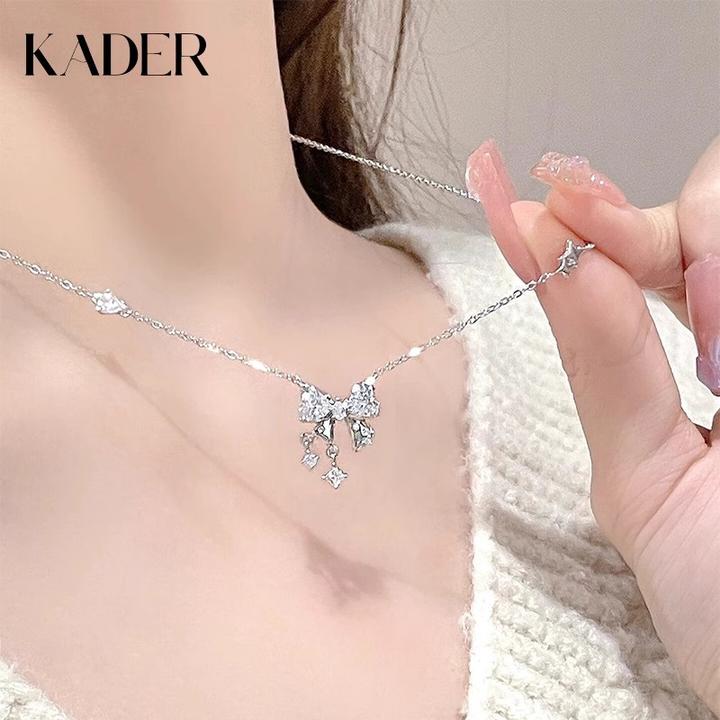 KADER/卡蒂罗 坠链均925银 心动甜梦项链足银女款蝴蝶圣诞礼物