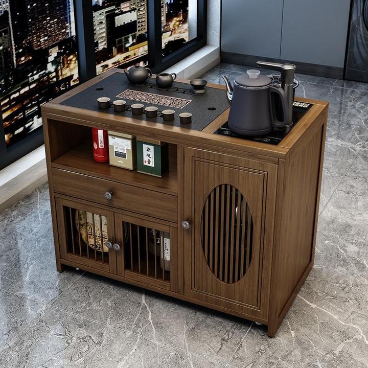 移动茶桌小茶台家用茶水柜小茶几阳台功夫茶具套装烧水壶一体边柜