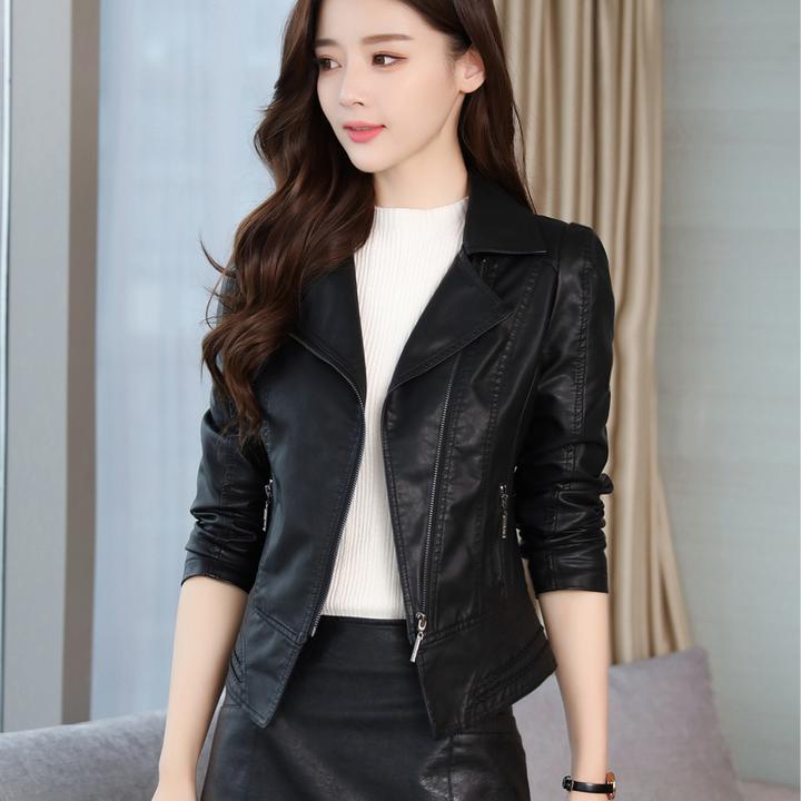 短款皮衣女2025秋装新款收腰修身外套时尚皮夹克加棉上衣外套