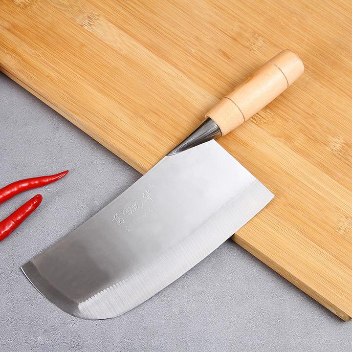 正品葛华家用中圆菜刀半圆头切片刀切肉刀不锈钢厨房刀厨师刀具