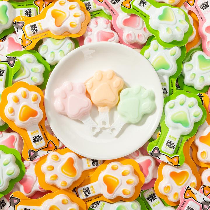 【520礼物】猫爪果酪棒果冻布丁儿童零食草莓味青提味白桃味果酪棒