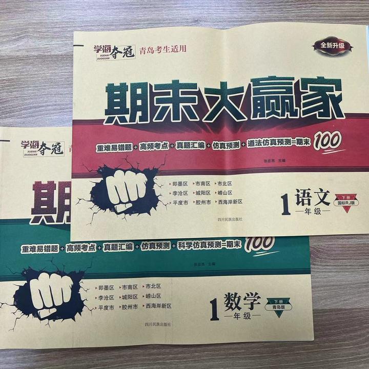 【新华正版】25秋新版期末大赢家青岛63制考生适用语文数学小学真题