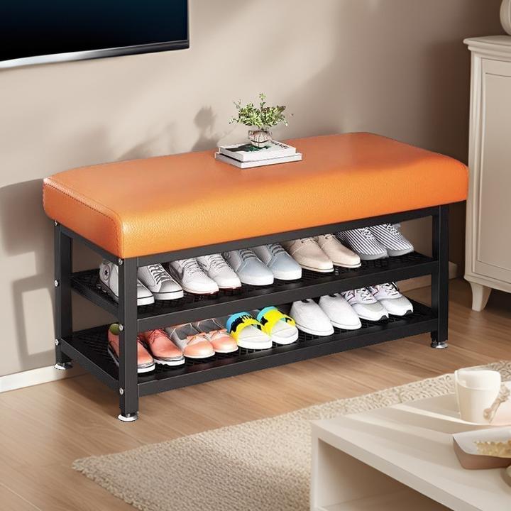 换鞋凳门口可坐户门鞋柜软包坐垫鞋架进门凳入可坐穿鞋凳坐凳铁艺