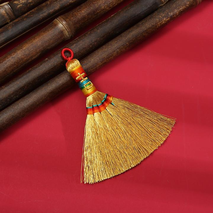 端午节入户门挂件小扫把宝宝床前挂饰手编吉字乔迁之喜扫帚钥匙扣